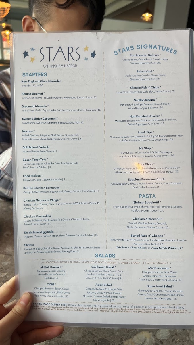 Stars On Hingham Harbor Menu - Image 1